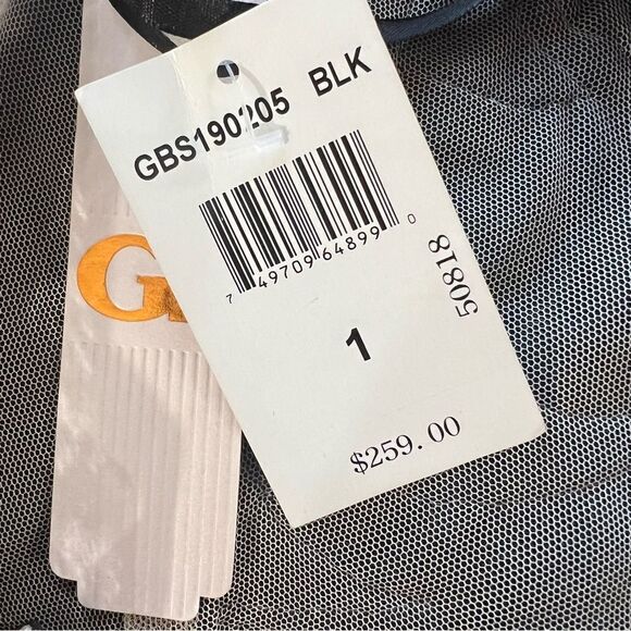 NWT Gianni Bini Black Mesh Crystal Studded Bodice Maxi Dress -- 1 - Picture 11 of 12